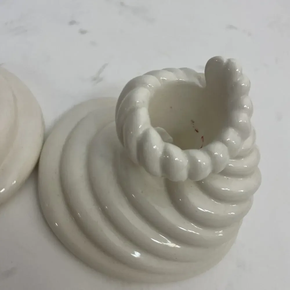 Ram Horn ceramic candelabra Vintage candle holder Set Of 2 - 70s - UNC Tarheels